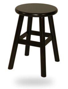 tabouret-rond-4 pieds Wenge