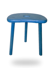 Tabouret de Vacher Traditionnel en bois de sapin massif vernis naturel